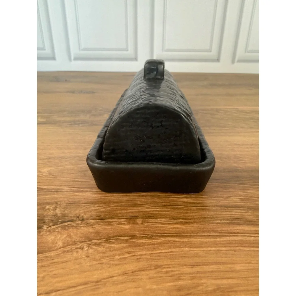 Badgley Mischa‎ Modern Black Textured Ceramic 7.5